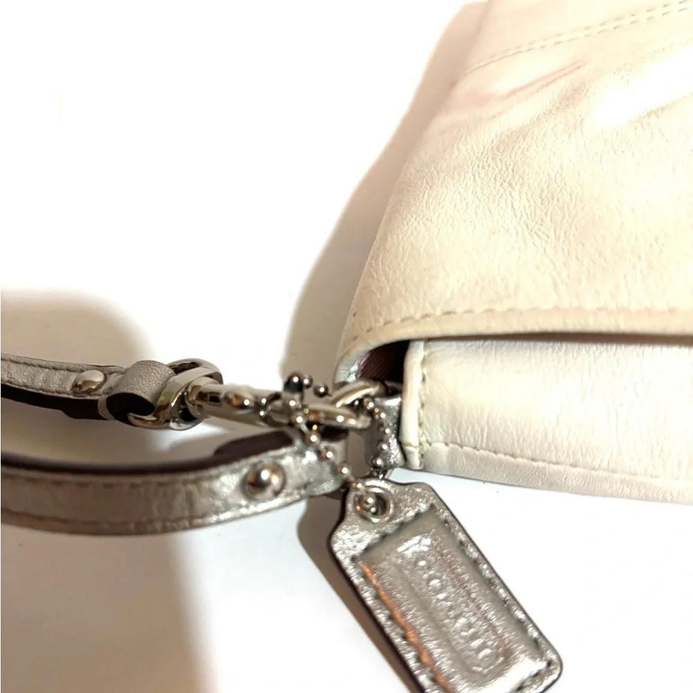Coach White Wristlet Clutch bag